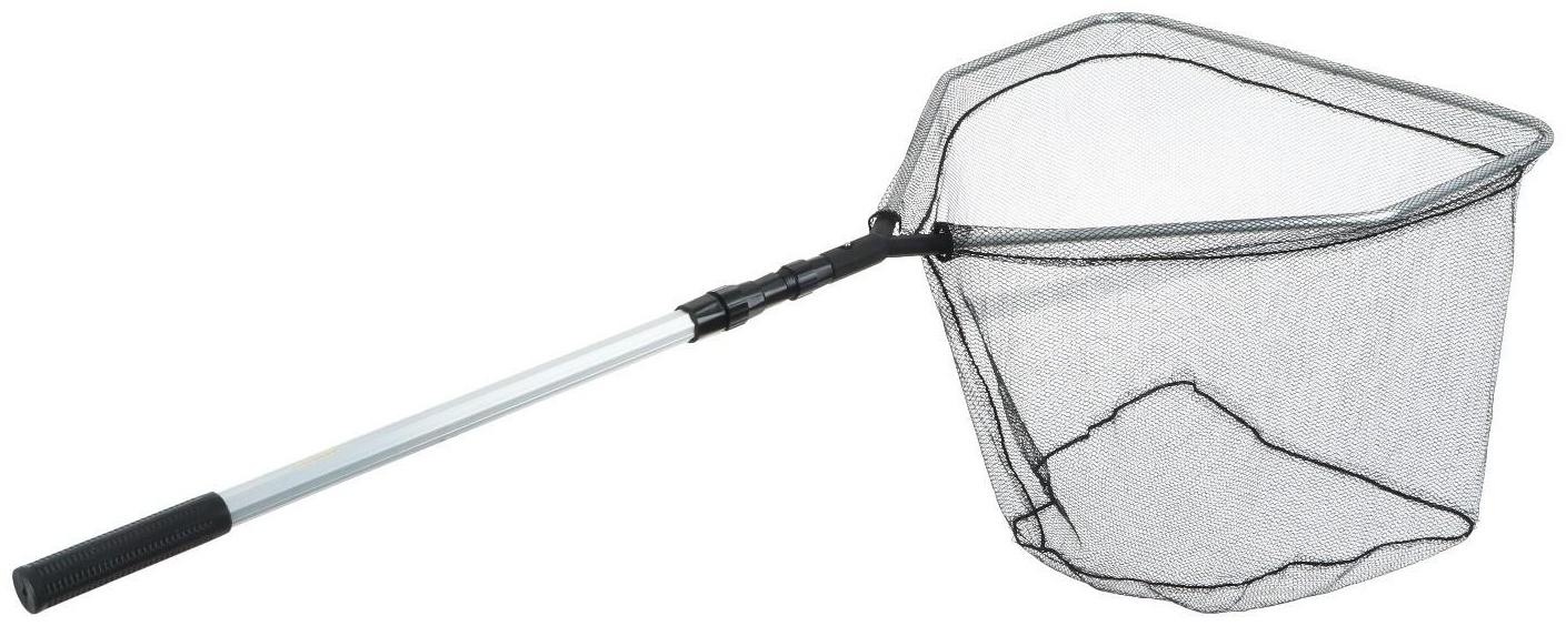 Подсачек складной телескопический Namazu, 180 см, квадратный обод 75 × 60 см, капрон