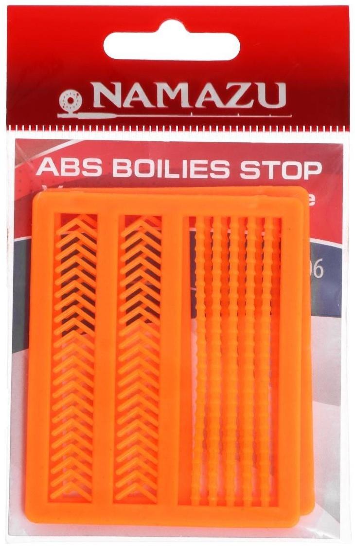 Стопор для бойлов пластиковый Namazu, шарики + галочки, 2 шт.