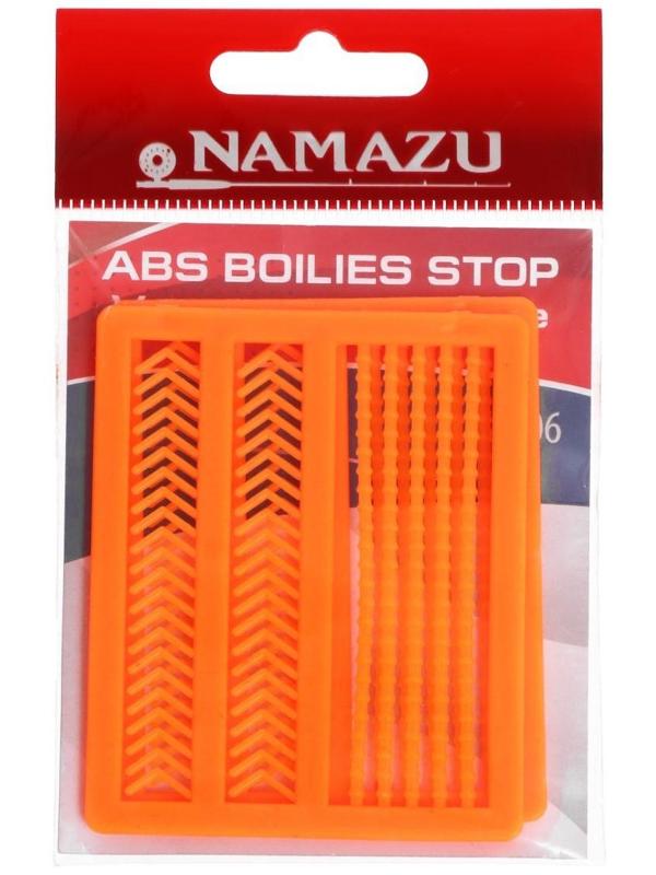 Стопор для бойлов пластиковый Namazu, шарики + галочки, 2 шт.