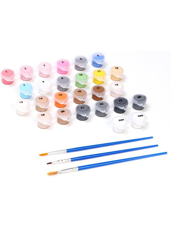 Картина по номерам на холсте «Яркие бульдоги», 40х50 см