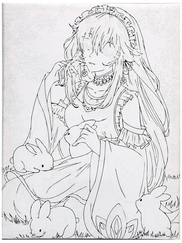 Картина по номерам на холсте с подрамником «Девушка с кроликами», 40х50 см