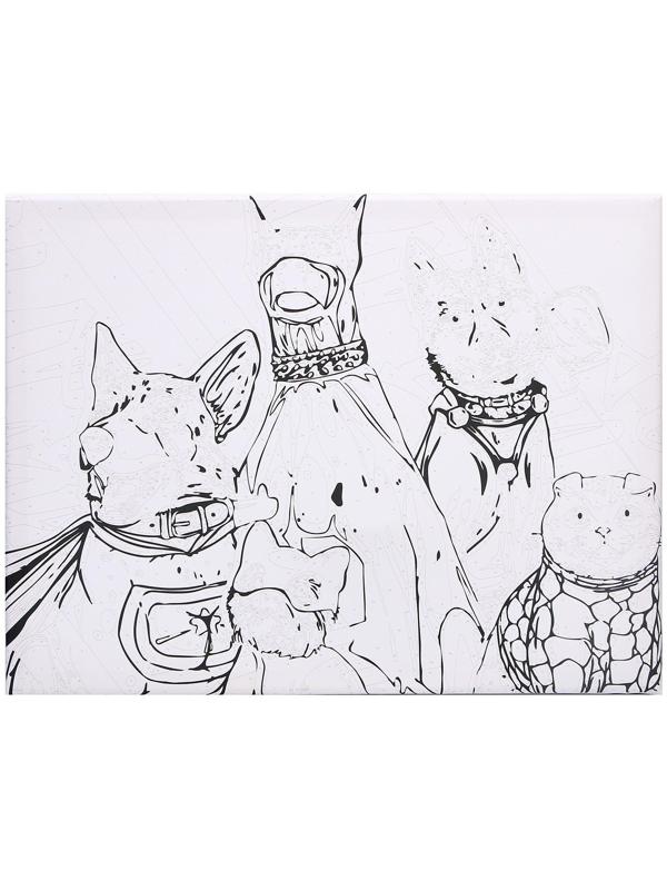 Картина по номерам на холсте с подрамником «Собаки-герои», 40х50 см