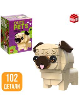 Конструктор Cute pets, Мопсик, 102 детали