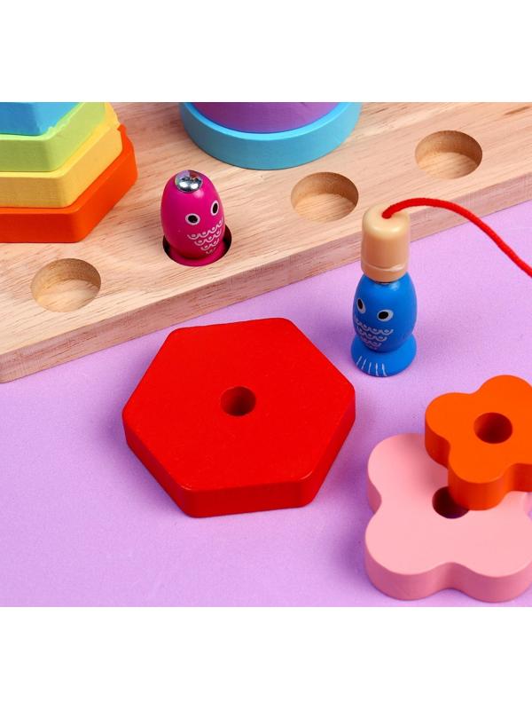 Развивающий набор «Пирамидки + рыбалка» 22 × 12,5 × 9,5 см