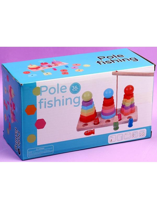 Развивающий набор «Пирамидки + рыбалка» 22 × 12,5 × 9,5 см