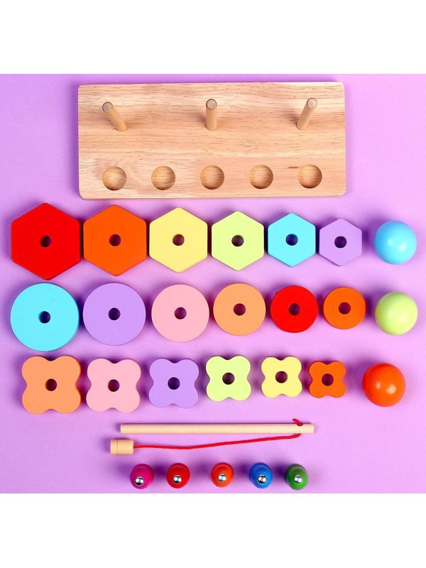 Развивающий набор «Пирамидки + рыбалка» 22 × 12,5 × 9,5 см