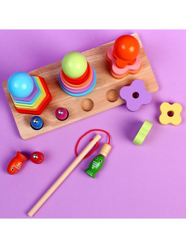 Развивающий набор «Пирамидки + рыбалка» 22 × 12,5 × 9,5 см