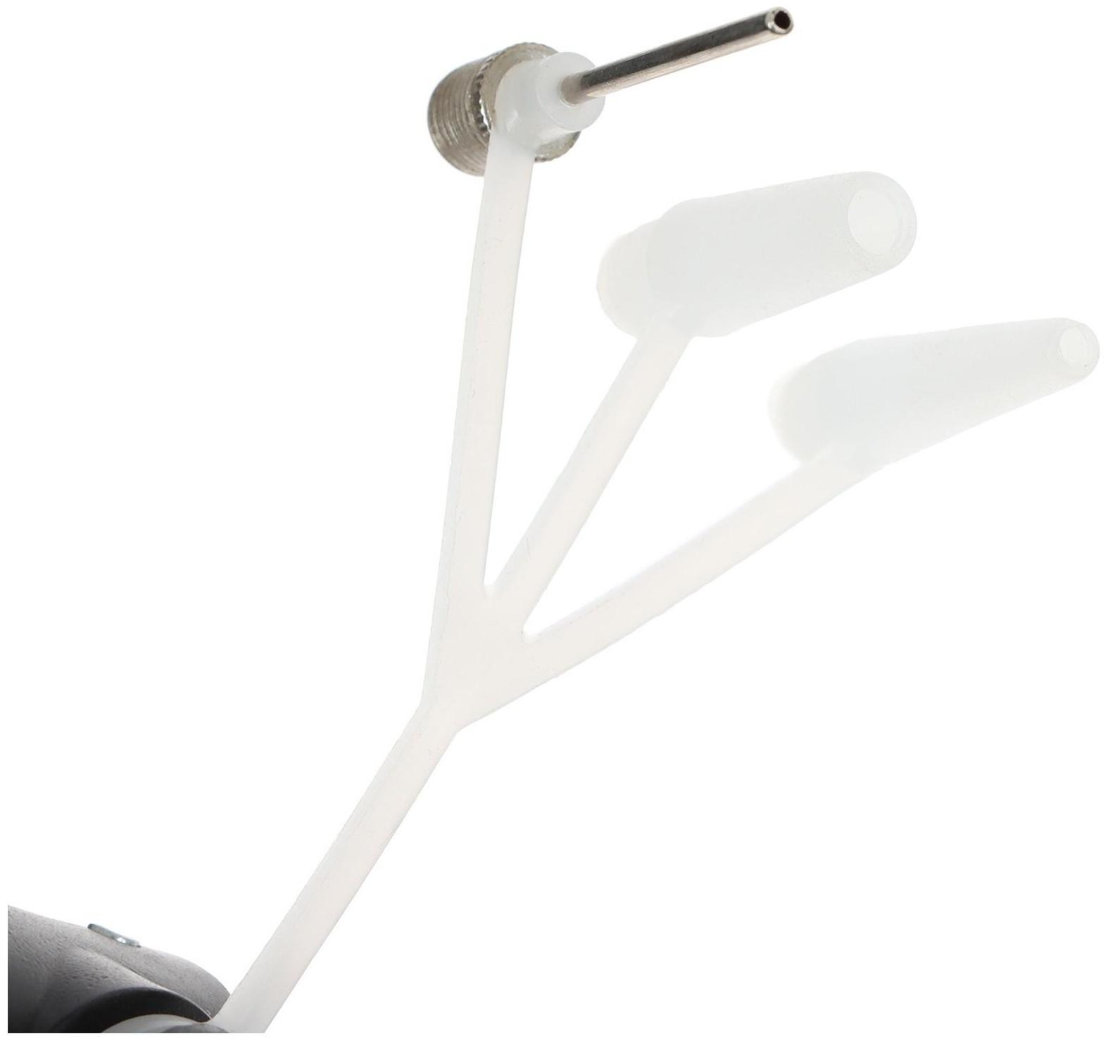 Насос напольный с иглой и насадками, пластик, цвет черный