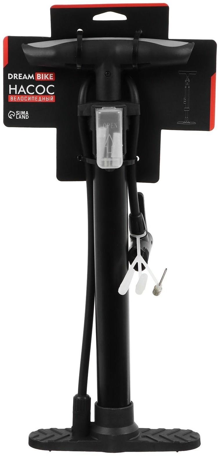 Насос напольный с иглой и насадками, пластик, цвет черный