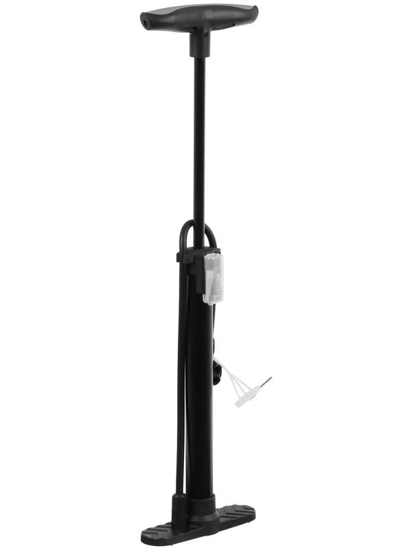 Насос напольный с иглой и насадками, пластик, цвет черный