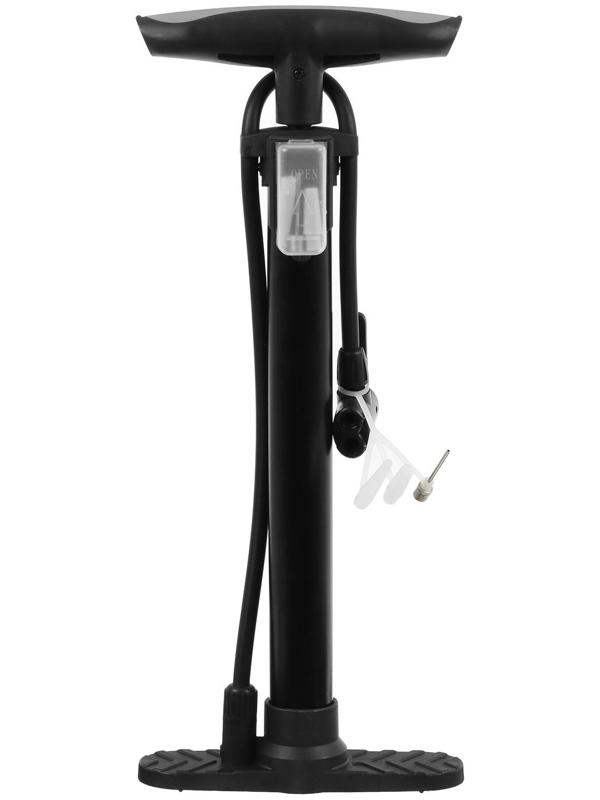 Насос напольный с иглой и насадками, пластик, цвет черный