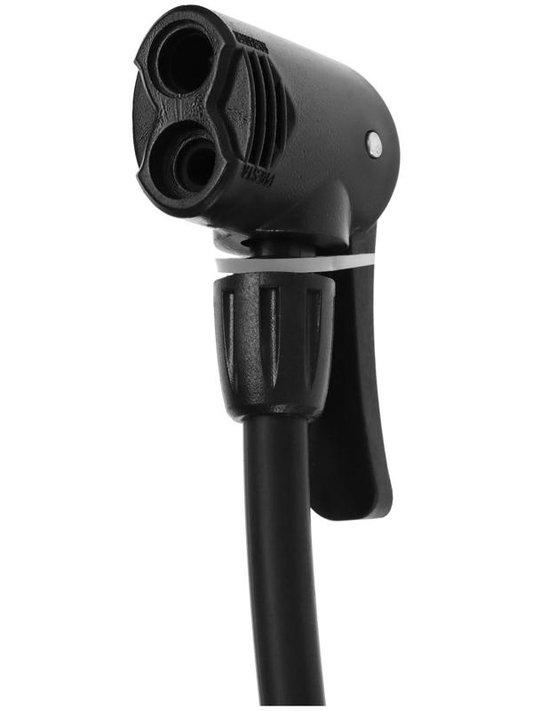 Насос напольный с иглой и насадками, пластик, цвет черный