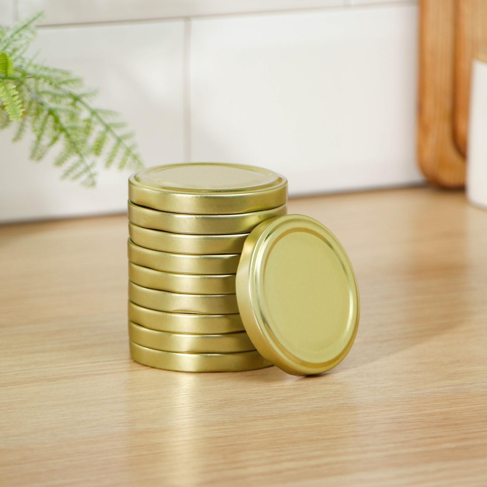 Крышка «Елабуга», ТО-66 мм, металл, лак, цвет золотой / 10 шт.