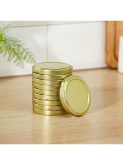 Крышка «Елабуга», ТО-66 мм, металл, лак, цвет золотой / 10 шт.