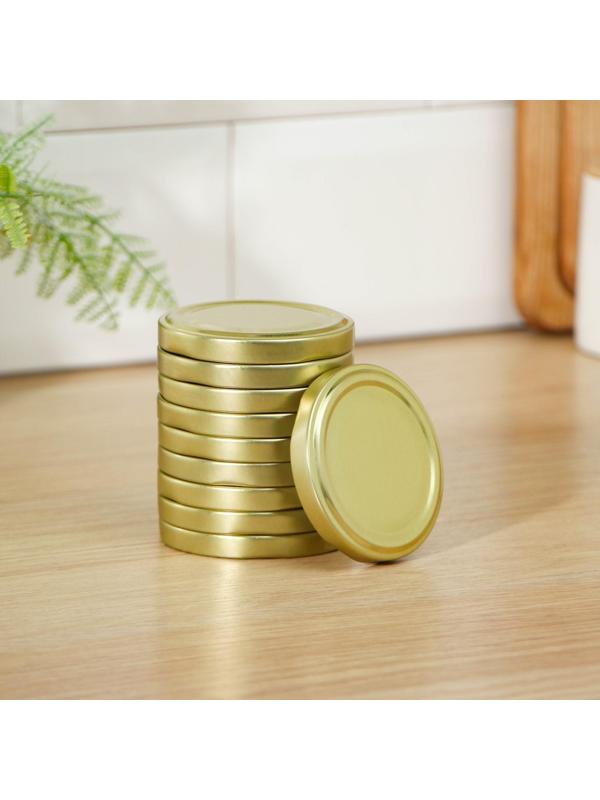 Крышка «Елабуга», ТО-66 мм, металл, лак, цвет золотой / 10 шт.