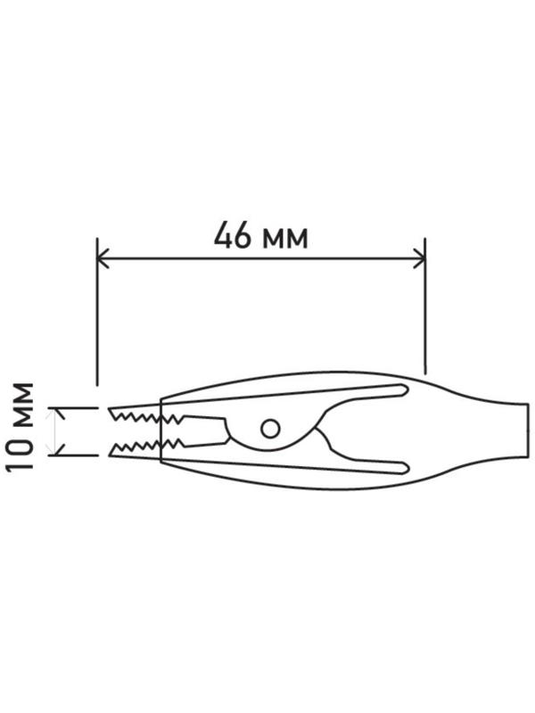 Зажим «крокодил» Rexant, 5 А, 46 мм,  набор 2 шт 9541825