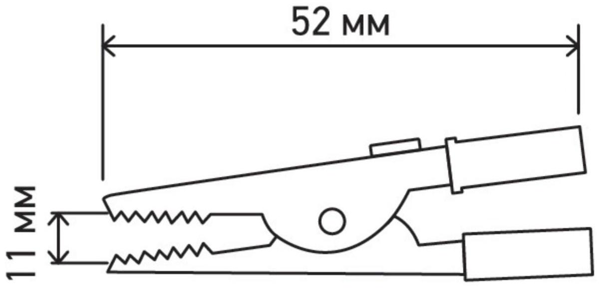 Зажим «крокодил» Rexant, 5 А, 52 мм, в изоляторе, набор 2 шт 9541824