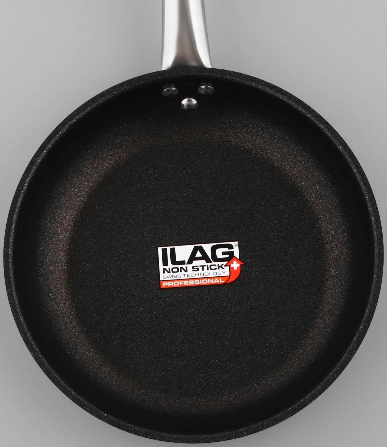 Сковорода из нержавеющей стали LUXSTAHL, d=24 см, h=5 см, тройное дно, антипригарное покрытие, индукция