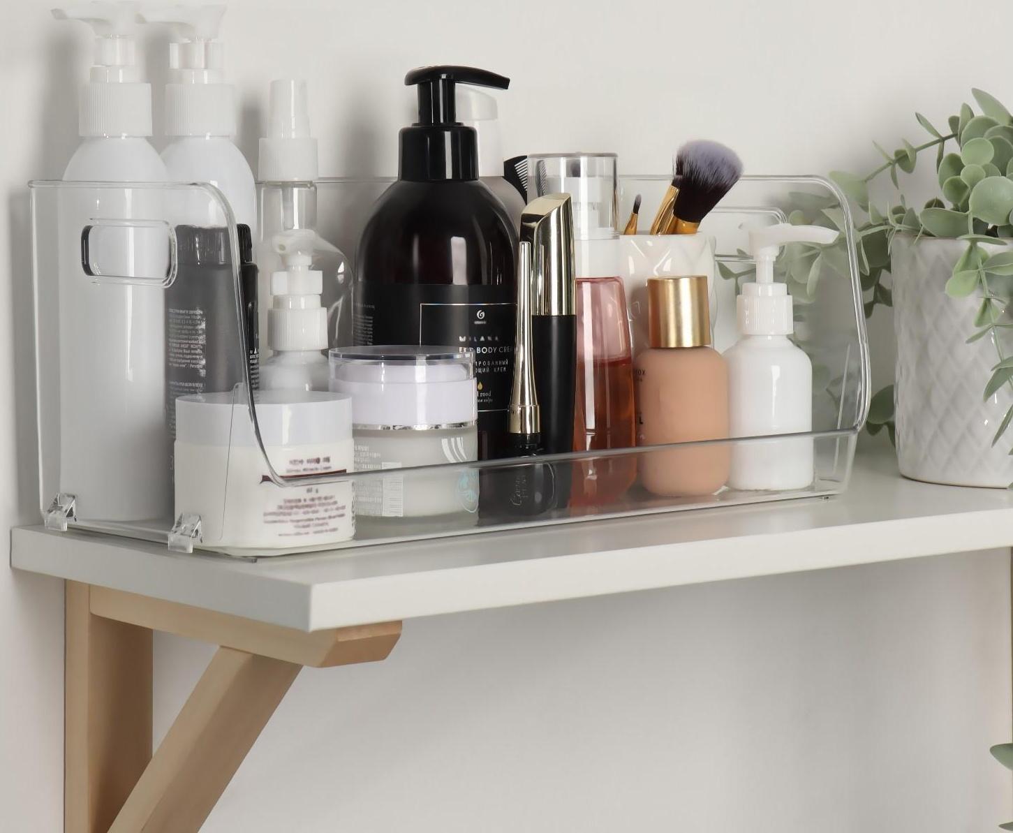 Органайзер для хранения, с ручками, 1 секция, в картонной коробке, 30 × 14 × 13 см, цвет прозрачный