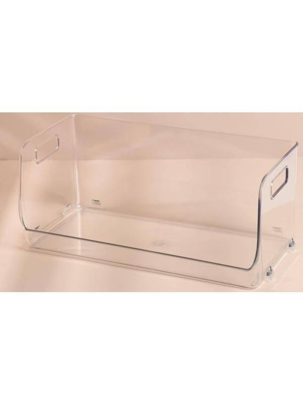 Органайзер для хранения, с ручками, 1 секция, в картонной коробке, 30 × 14 × 13 см, цвет прозрачный