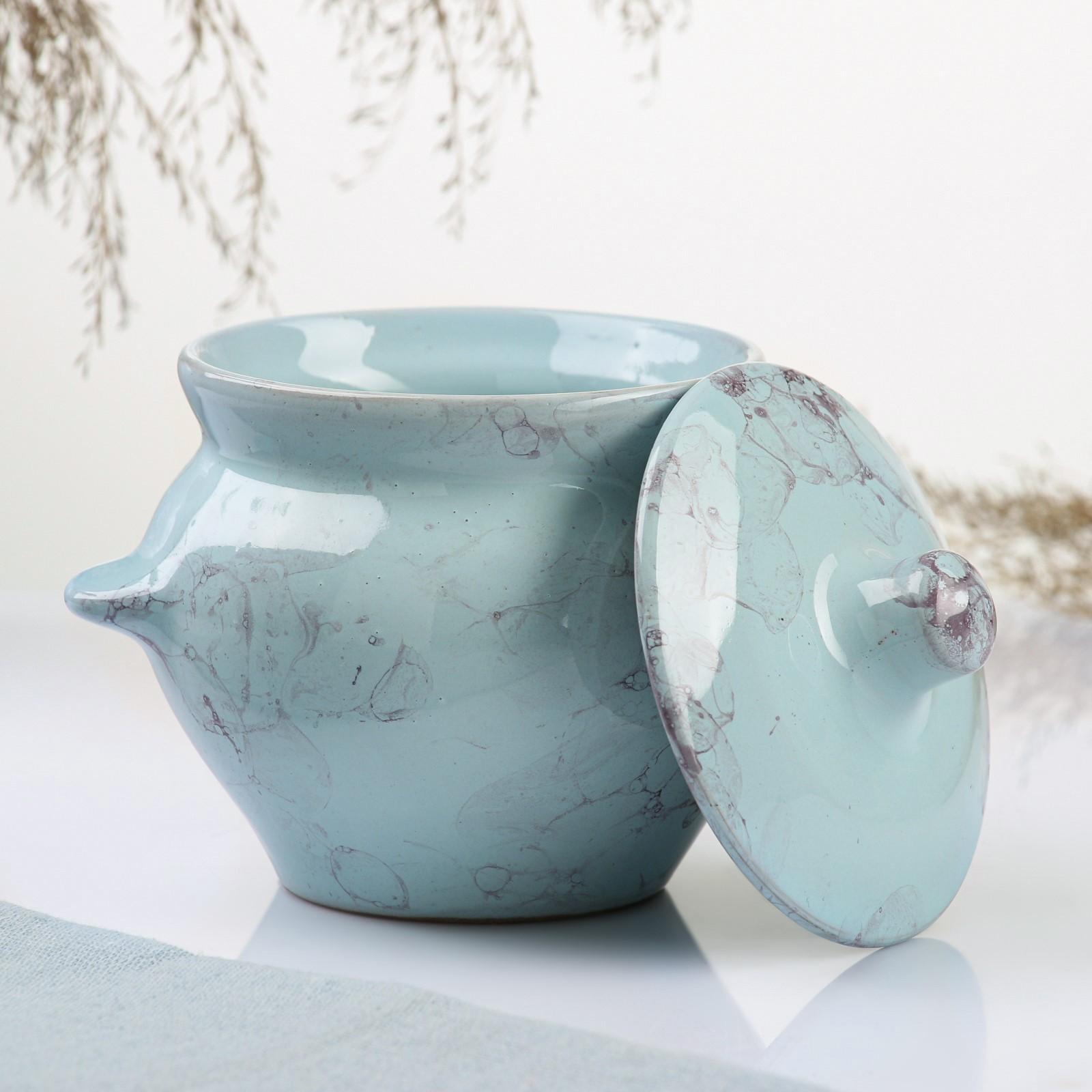 Горшок для жаркого №5 с ручками, 0,5л, романтика