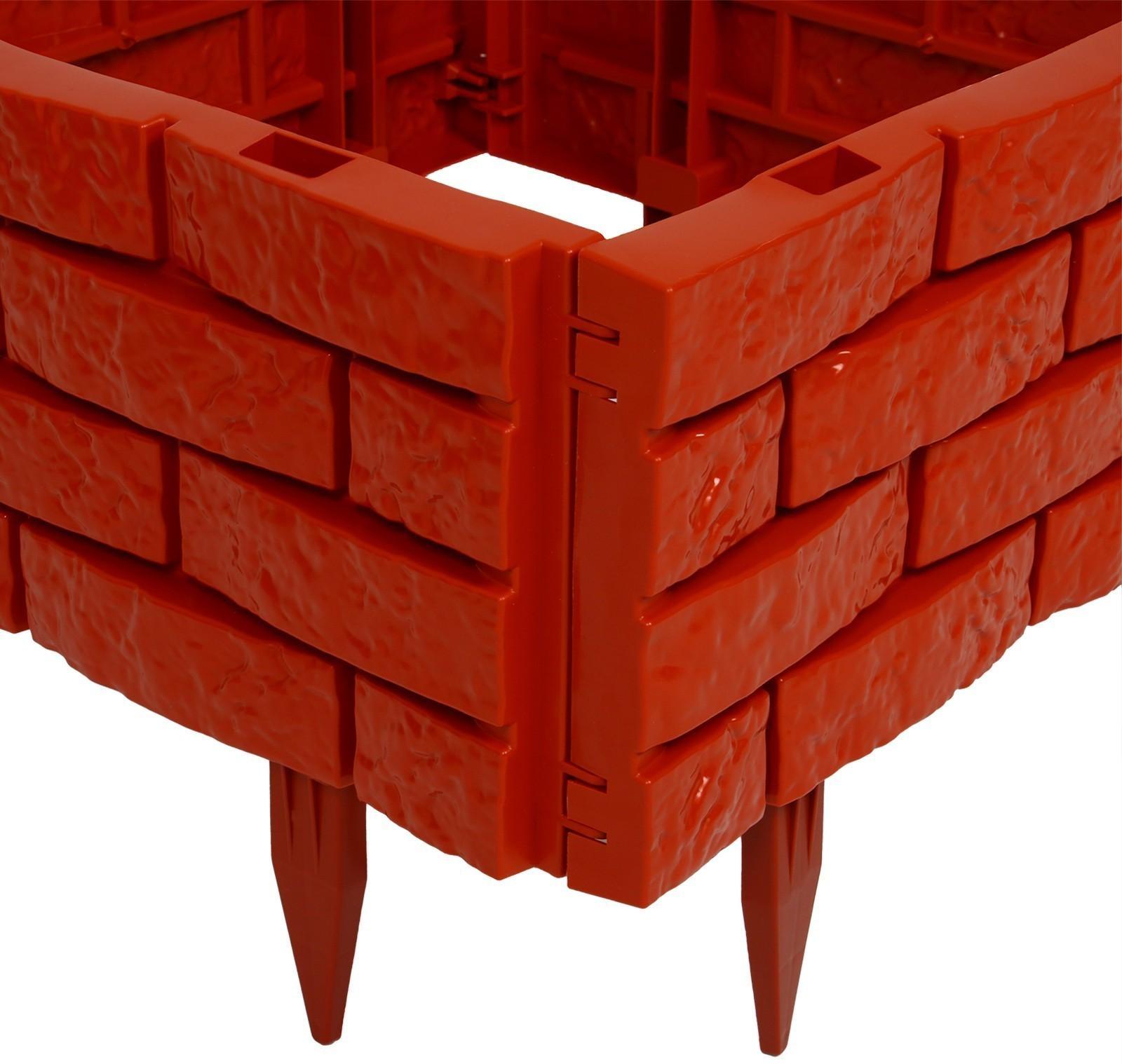 Грядка пластиковая, 4 секции, 45 × 45 × 20 см, терракот