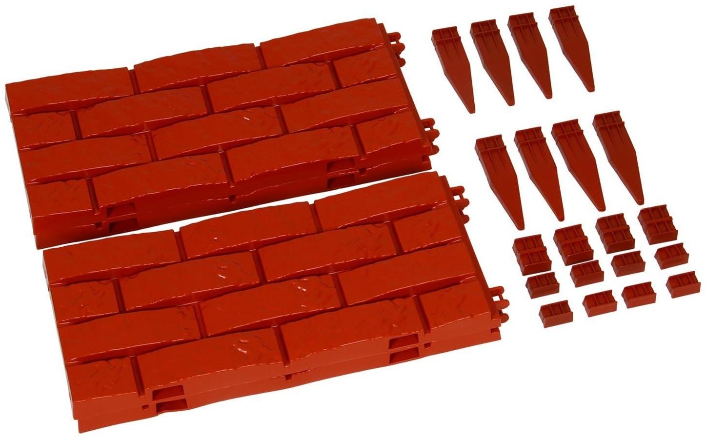 Грядка пластиковая, 4 секции, 45 × 45 × 20 см, терракот