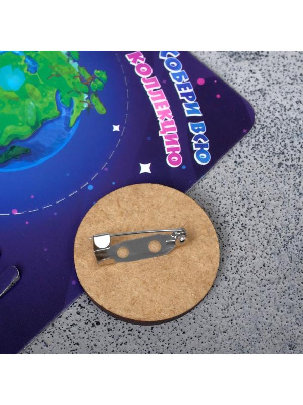 Брошь деревянная 