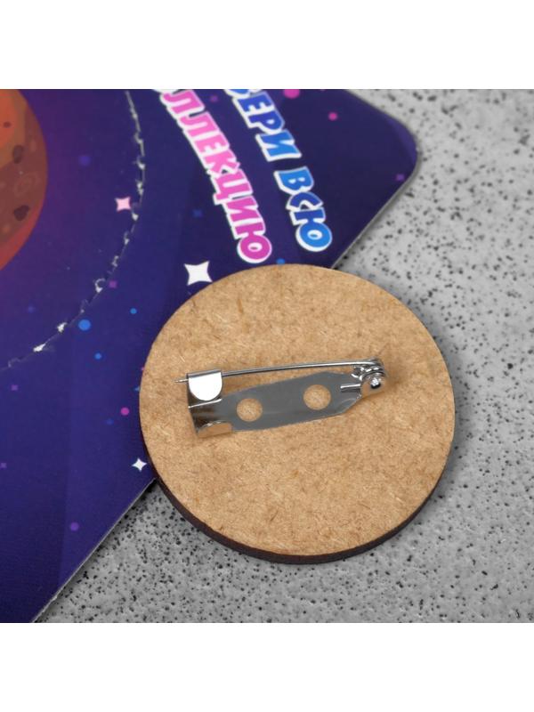 Брошь деревянная 