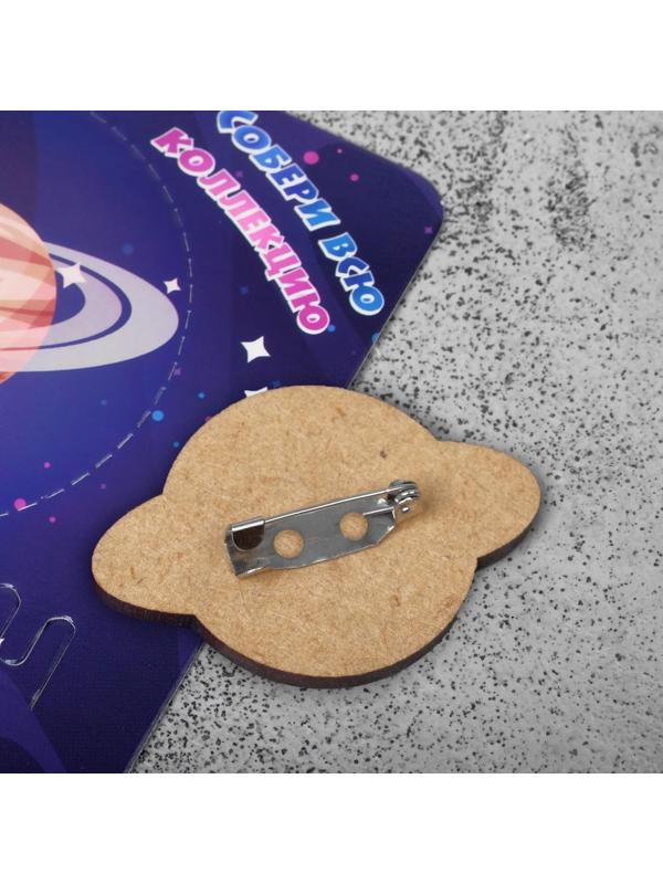 Брошь деревянная 