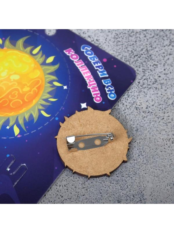 Брошь деревянная 