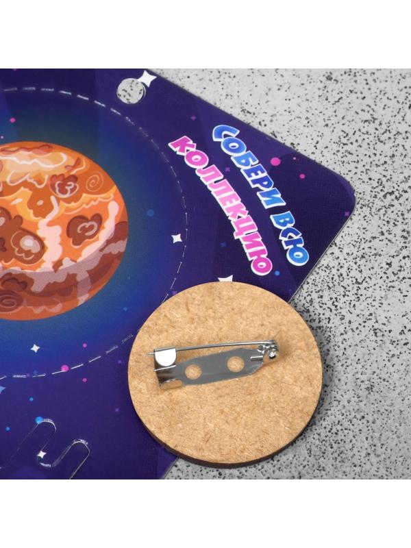 Брошь деревянная 