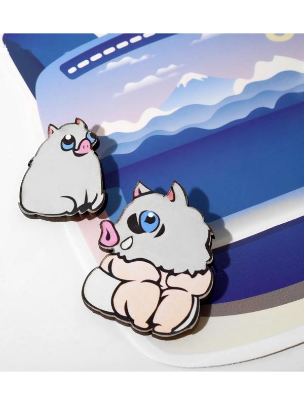 Набор брошей деревянных (2шт) 