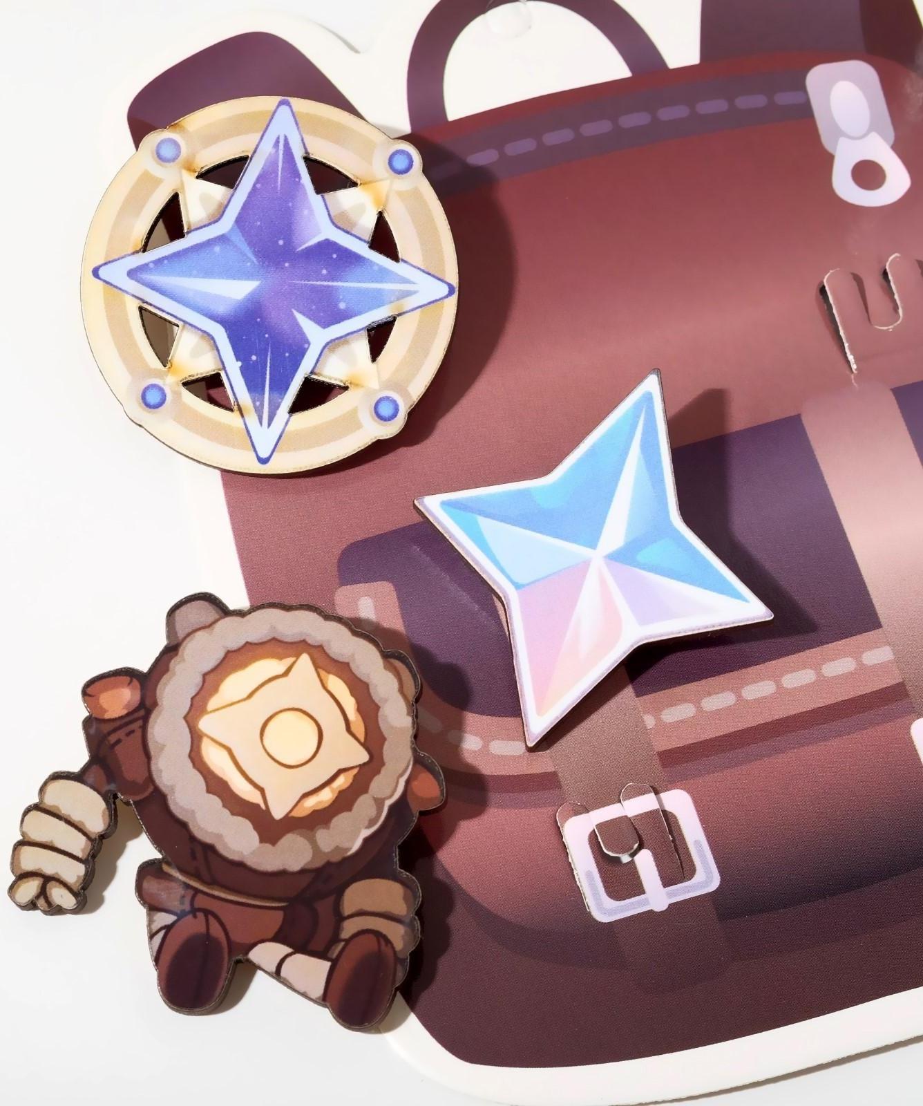 Набор брошей деревянных (3шт) 