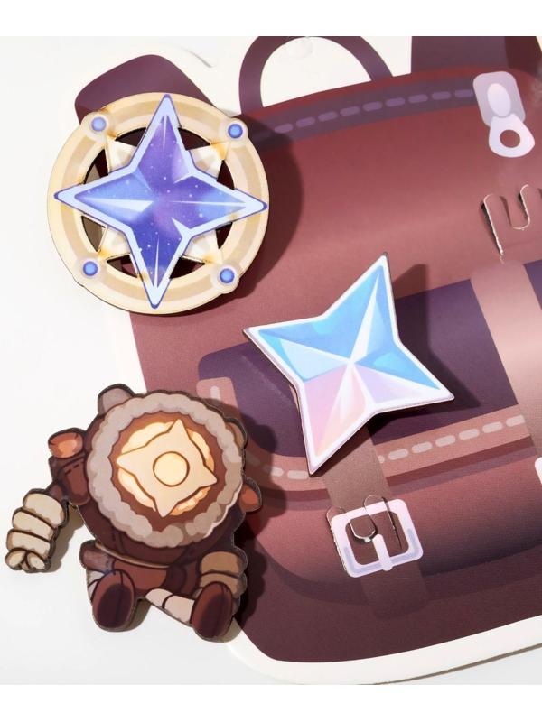 Набор брошей деревянных (3шт) 