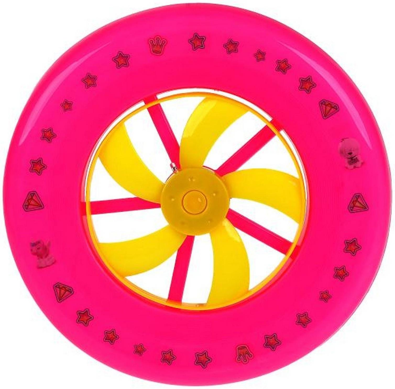 Тарелка летающая, фрисби «Барби», со светом и турбиной
