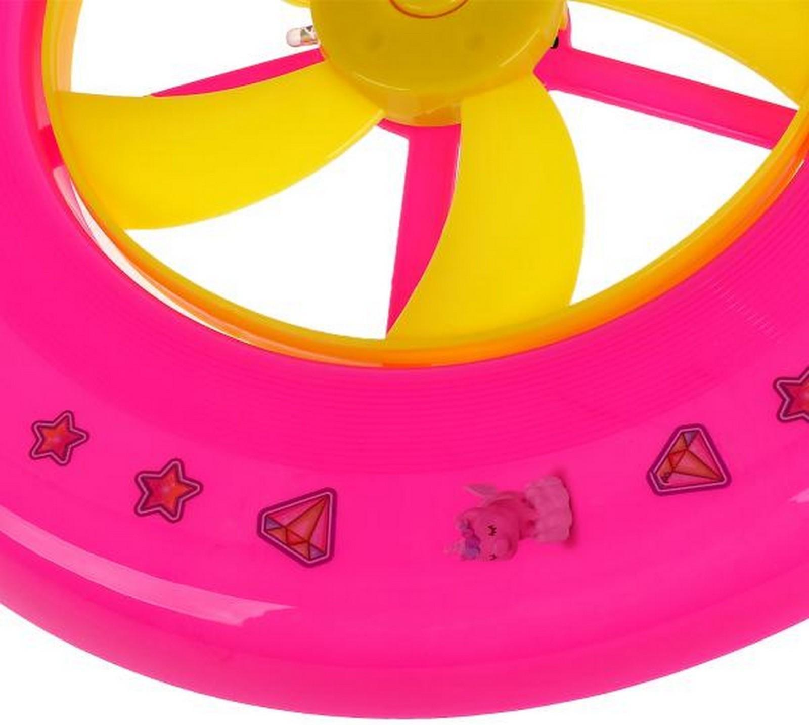 Тарелка летающая, фрисби «Барби», со светом и турбиной