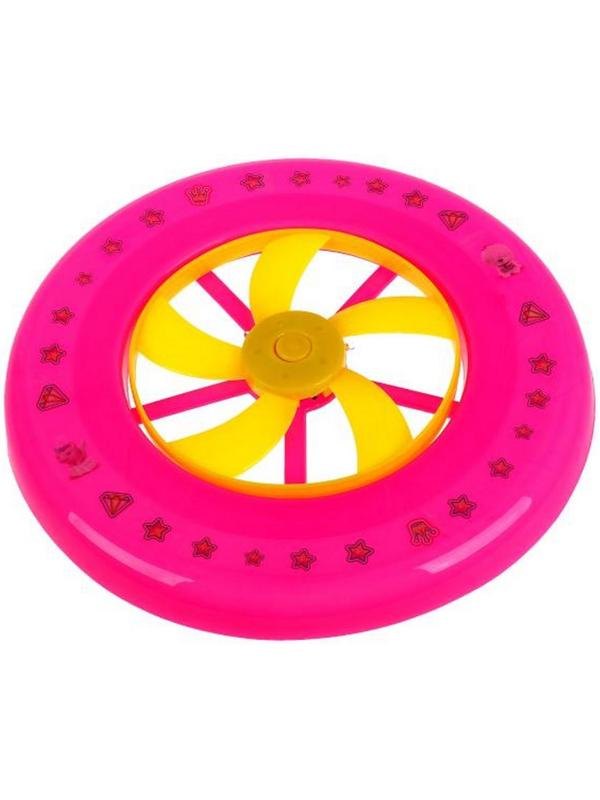Тарелка летающая, фрисби «Барби», со светом и турбиной