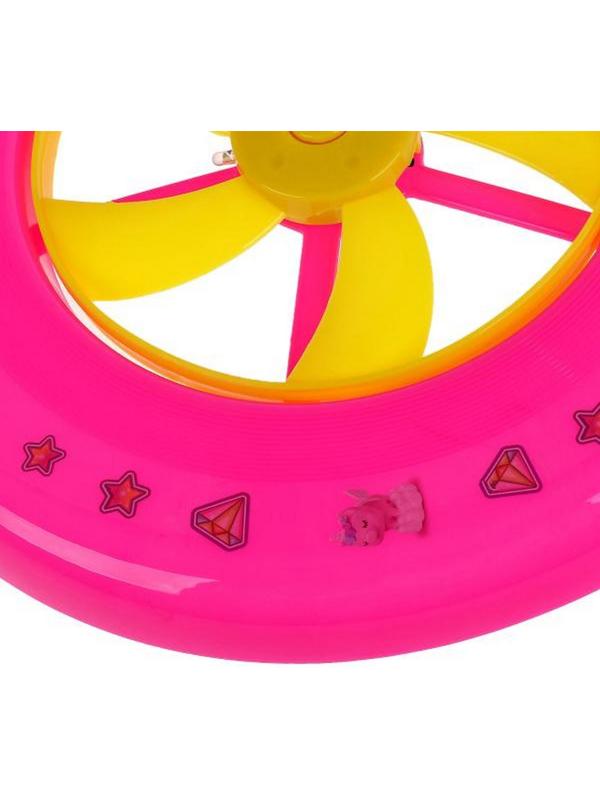 Тарелка летающая, фрисби «Барби», со светом и турбиной