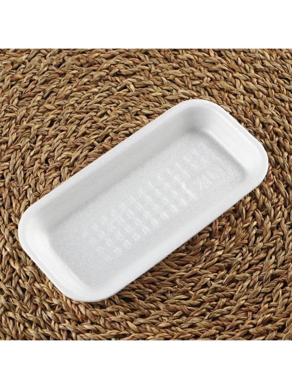 Подложка-лоток для продуктов, 17×8,5×2 см, цвет белый, 900 шт/уп.