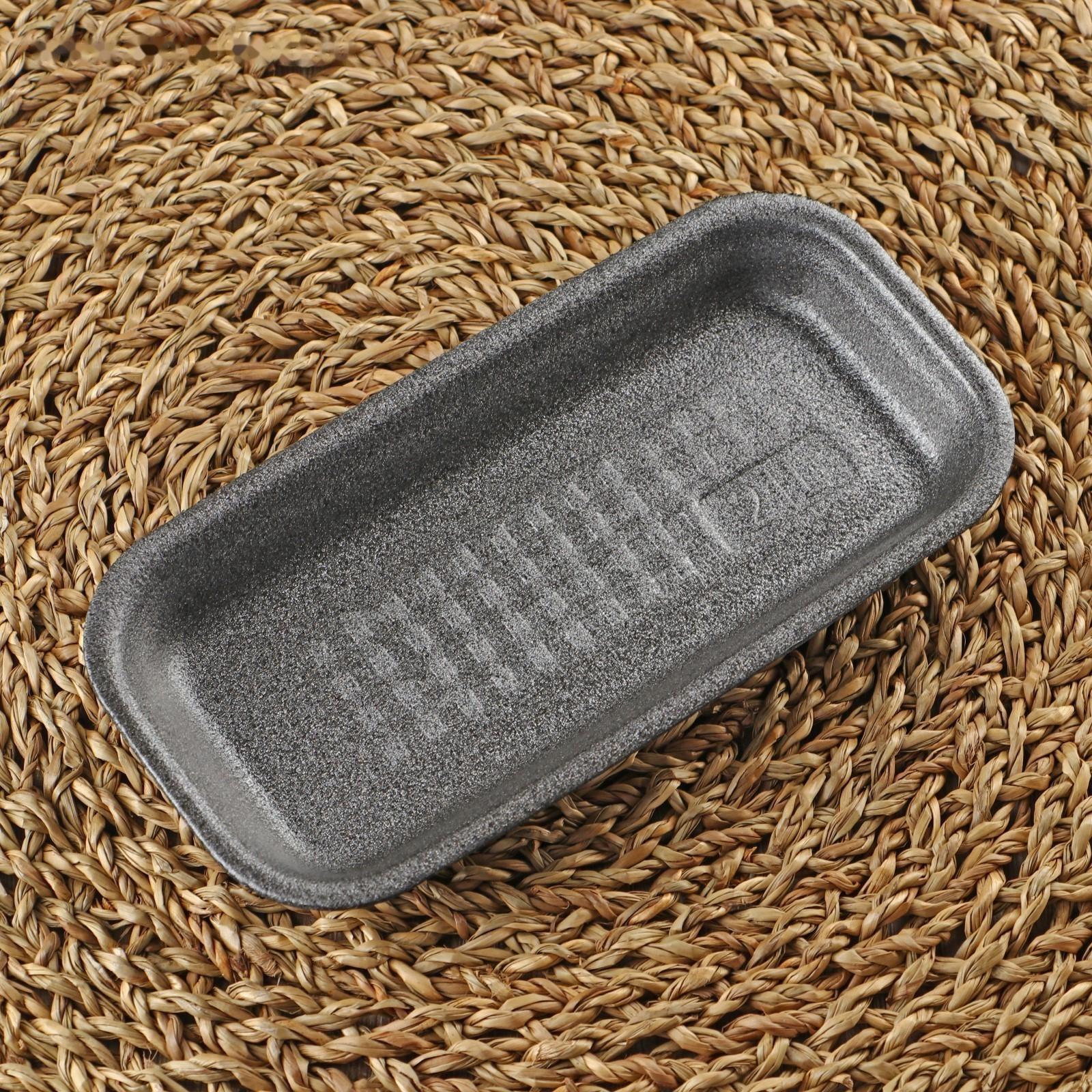 Подложка-лоток для продуктов, 17×8,5×2 см, цвет черный, 900 шт/уп.