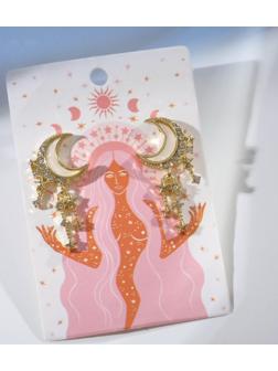 Серьги со стразами 