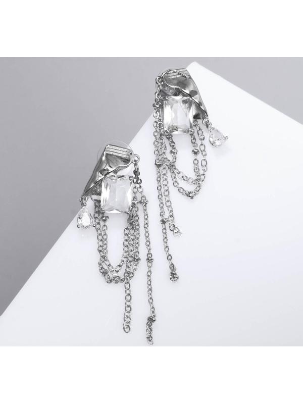 Серьги со стразами 