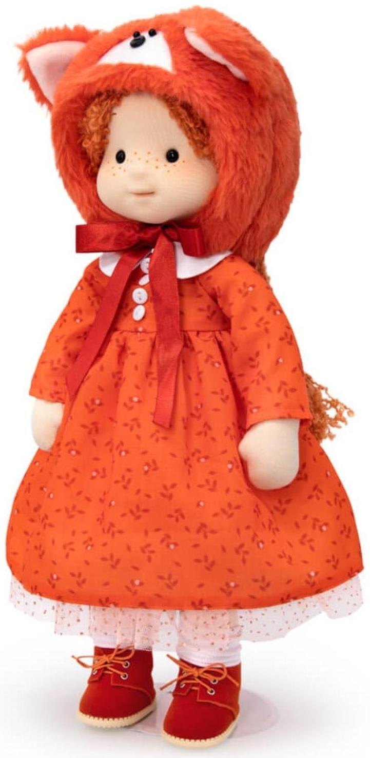 Мягкая кукла «Ива в шапочке «Лисенок»