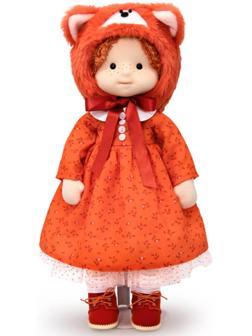 Мягкая кукла «Ива в шапочке «Лисенок»