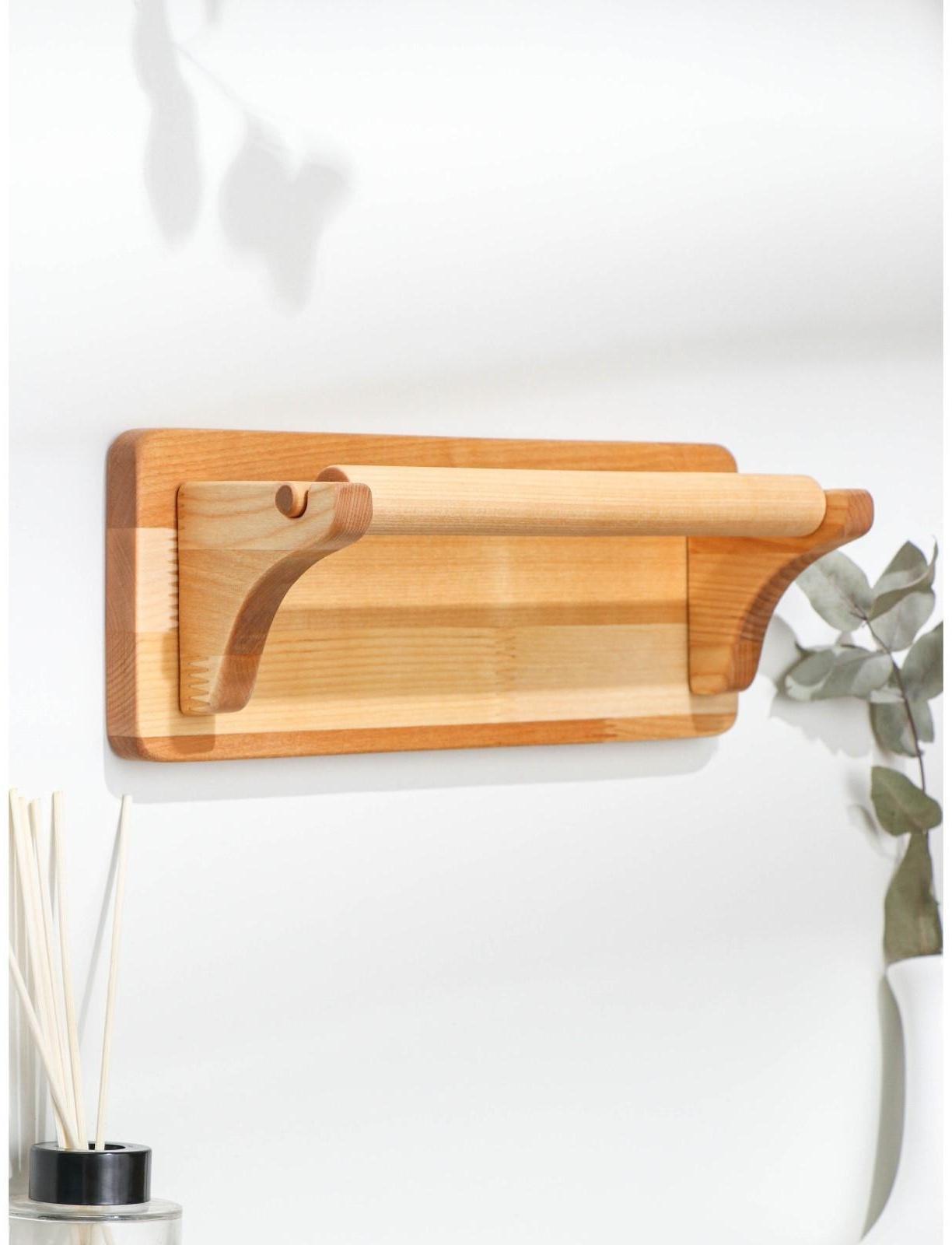 Держатель для бумажных полотенец настенный, береза, 30,5×11,5 см