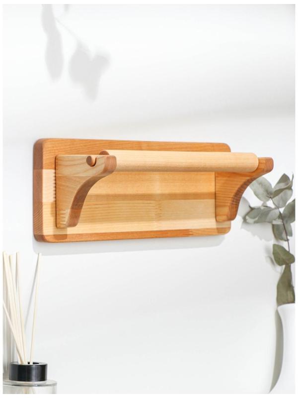 Держатель для бумажных полотенец настенный, береза, 30,5×11,5 см