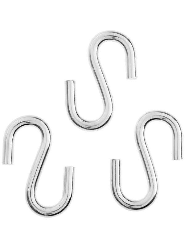 Крючок S-обр. 5мм белый цинк 3 шт