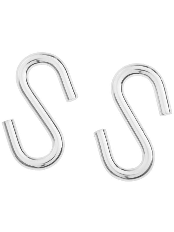 Крючок S-обр. 6мм  белый цинк 2 шт