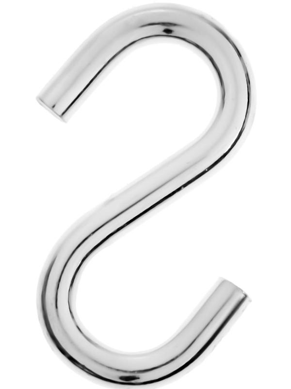 Крючок S-обр.10мм  белый цинк 1 шт